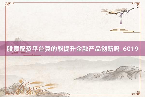 股票配资平台真的能提升金融产品创新吗_6019