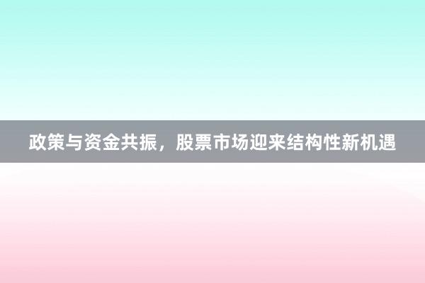 政策与资金共振，股票市场迎来结构性新机遇