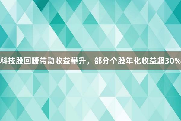 科技股回暖带动收益攀升，部分个股年化收益超30%