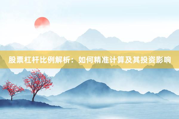 股票杠杆比例解析：如何精准计算及其投资影响