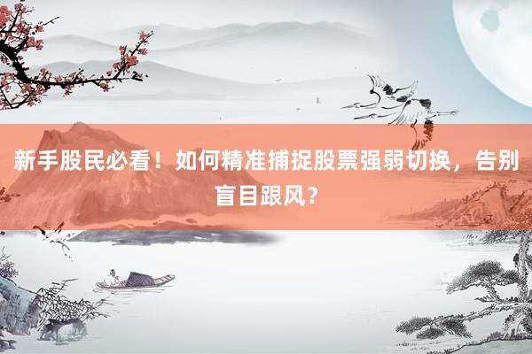 新手股民必看！如何精准捕捉股票强弱切换，告别盲目跟风？